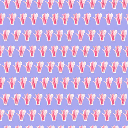 Abstract watercolor with pink peonies seamless pattern on Very Peri isolated background.Textural,botanical,floral hand painted print.Designs for textiles,fabric,wrapping paper,packaging,scrapbooking.の写真素材