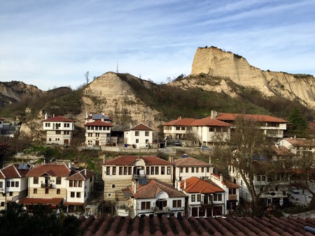 Melnik, Bulgaria, the smallest town in the countryの写真素材