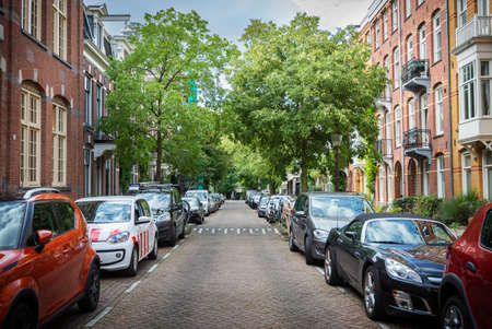 Gijsbrecht Van Aemstelstraat, Amsterdam, Netherlandsのeditorial素材