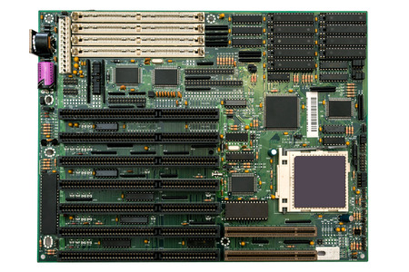 The motherboard isolated on white background. Computer partの写真素材