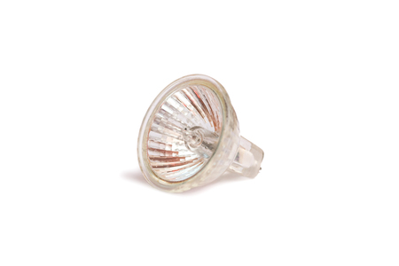 Bright halogen lamp isolated on white backgroundの写真素材
