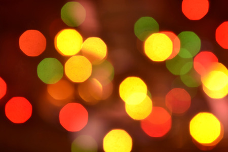 Orange and red bokeh. The background with boke. Abstract texture. Color circles.