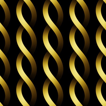 Seamless pattern luxury style. Golden textile interior design. Geometry modern with glowing ribbon....