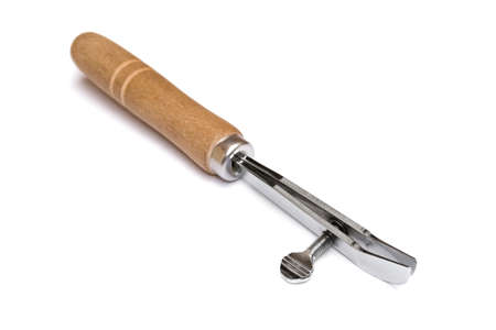 Adjustable Edge Creaser tool isolated on white background. leather craft tool.