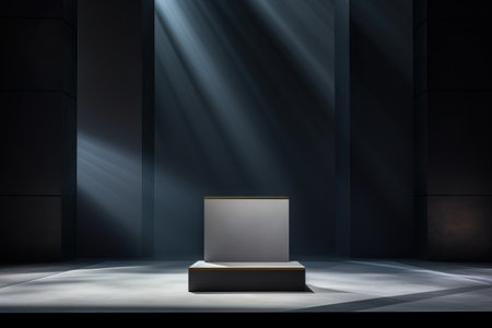 3D podium for product demonstration. Cosmetics stand.の素材