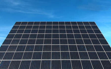Large solar panel from a photovoltaic power station.の写真素材