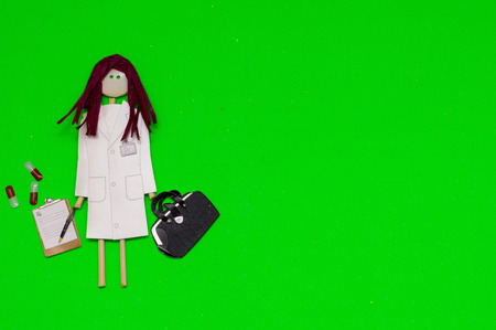 Buttonhead Dr with bagg and prescription