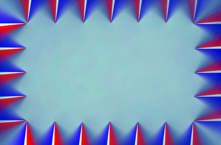 Gradient triangle border red white and blueの写真素材