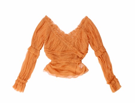 Goffered blouse is on white background の写真素材