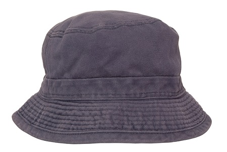 A blue panama hat is on white background の写真素材
