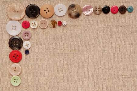 buttons are on  canvas の写真素材