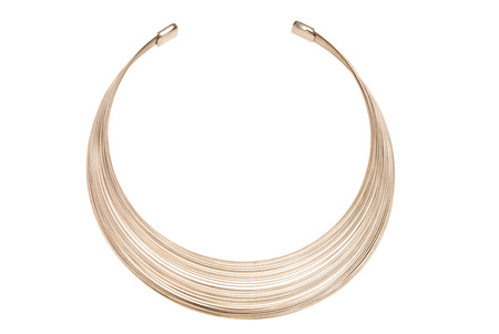 Metal round necklaceの写真素材