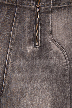 grey denim backgrounds, close up of jeans, fashionable trousersの写真素材