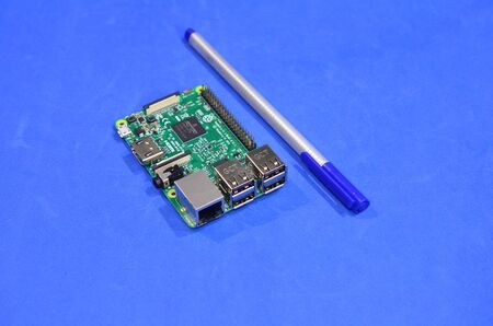 SERTAOZINHO, BRAZIL - January 04, 2018 - Raspberry Foundation board used for thin client IT...