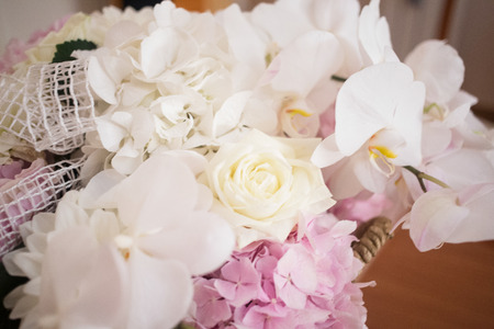 Detail of a wedding bouquetの写真素材