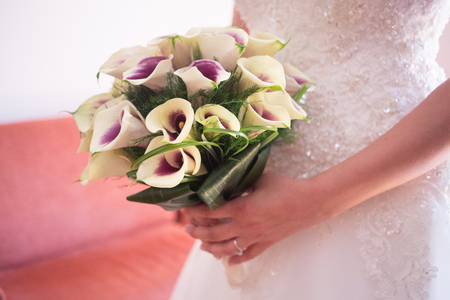 Detail of a wedding bouquetの写真素材