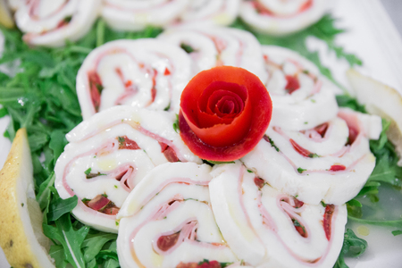 Detail of a food banquetの写真素材