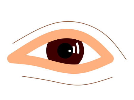 Brown eye with wi fiのイラスト素材