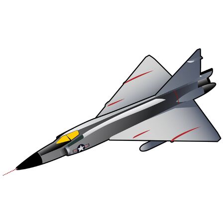 Cold War Jet Airplaneのイラスト素材