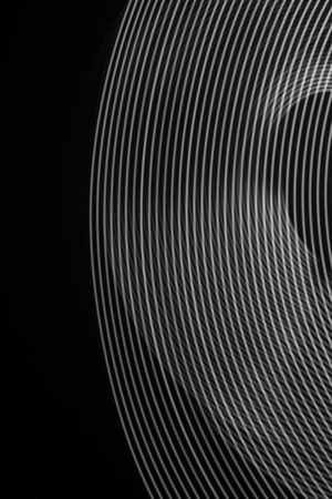 Blurred abstract line from LED light on the black background.の写真素材