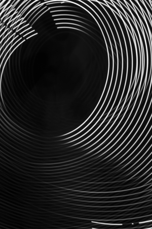 Blurred abstract line from LED light on the black background.の写真素材