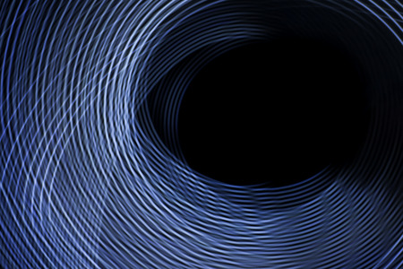 Abstract line from LED light on the black background.の写真素材