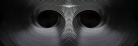 Abstract light spin on the black background.Used mirror tool for making mask.の写真素材