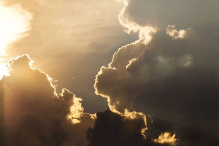 Light from sun through the clouds.