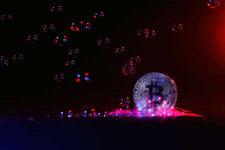 Coin on chip computer, Idea about concept crytro currentcy.の写真素材