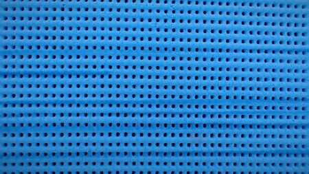 Close up of a blue tableclothの写真素材