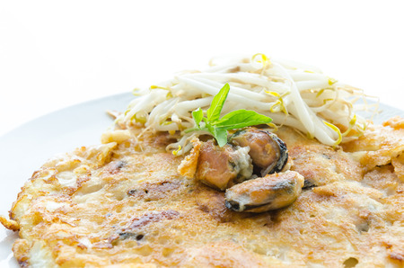 mussel fried in egg batterの写真素材