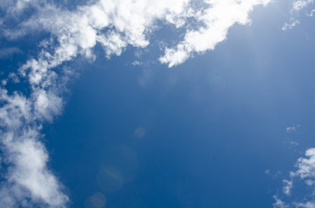 blue sky background with tiny cloudsの写真素材