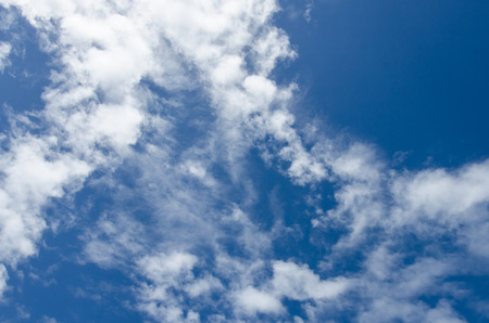 blue sky background with tiny cloudsの写真素材