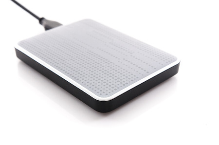 External Hard Disk on white background isolated