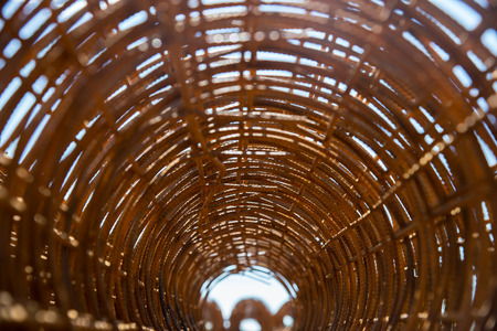 Metal Mesh building backgroundの写真素材