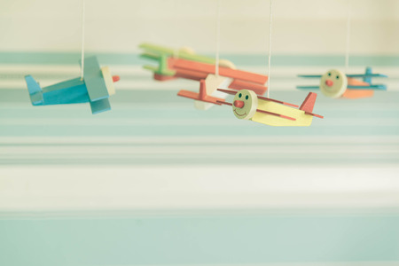 Close up hanging toy with copy space,vintage filterの写真素材