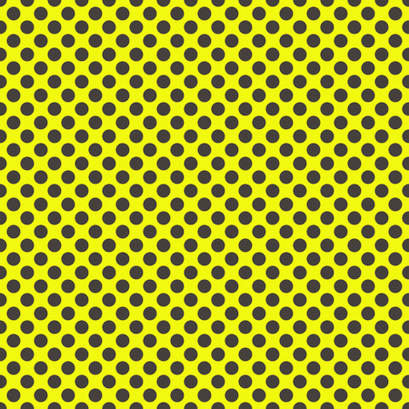 Gray polka dots on yellow backgroundの写真素材