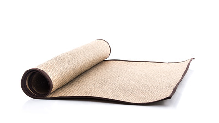 Hand made mat on white background,isolatedの写真素材