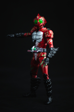 BANGKOK, THAILAND - August 21, 2018:Close up of S.H.Figuarts Kamen Rider Amazons from tv seriesのeditorial素材