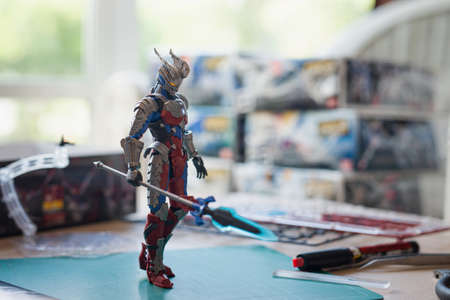 BANGKOK, THAILAND - June 18, 2020:Figure-rise Standard Ultraman Suit Zero  scale 1:12のeditorial素材