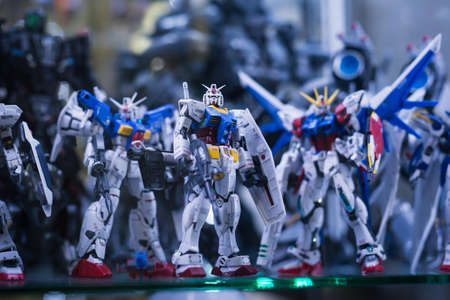 BANGKOK, THAILAND -June  16 , 2020:Plastic model RX-78-2l GUNDAM   Real grade scale 1:144 in showcaseのeditorial素材