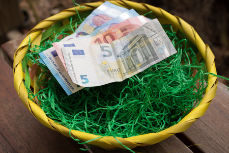 Easter Surprise, money, europeの写真素材