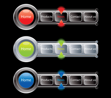 Buttons for web (vector)のイラスト素材