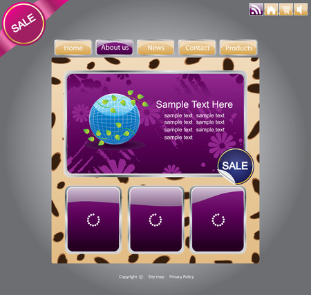 Web site template designのイラスト素材