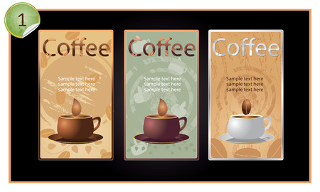 Set of coffee banners (vector)のイラスト素材