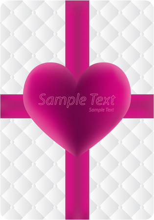 Heart and ribbon,vectorのイラスト素材