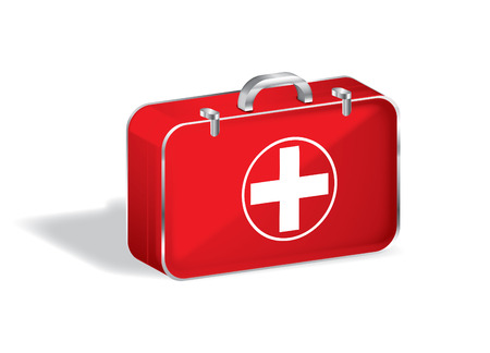 first aid box on a isolated backgroundのイラスト素材