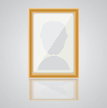 photo frame on a gray backgroundのイラスト素材