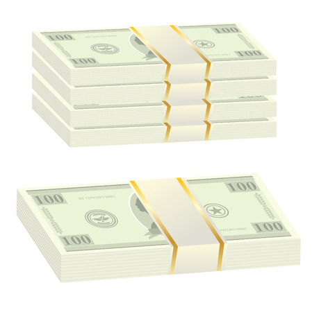 Set of money on a isolated background のイラスト素材