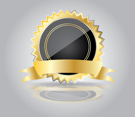 Golden sticker,vectorのイラスト素材